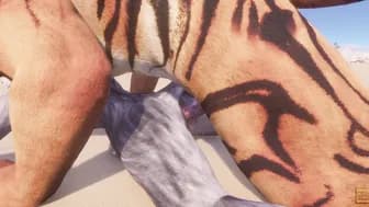 Wild Life / Furry Wolf chick with Furry Tiger
