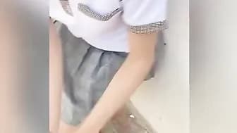 OUTDOOR QUICKIE SEX into Rooftop to my Mexican Teens Next Door She’s a