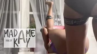 BbyGirl Cuffed to Madames new Chair