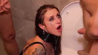 Russian Slaves Goes Soak Sasha Beart 5on1 ass2mouth Nuts Deep Anal DAP Hard Sex Peeing Swallow Squirt