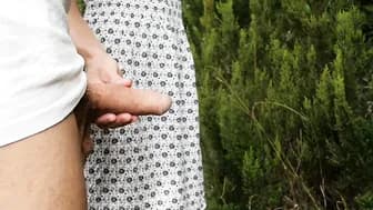 She loves to grope my dick while we walk into the neighborss garden and I have to piss.