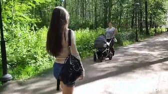 Banged Evelina Darling into anal into the park outdoor
