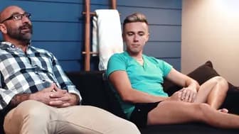 Daddy wakes up from his son sucking his cock