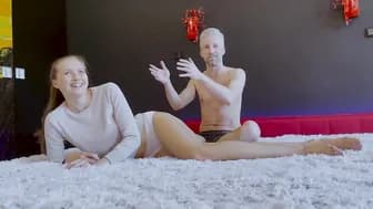 Tall 19 Year Old Takes A Long Jizzed on Natural Breasts Inside