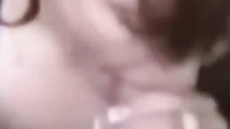 American MILF Gives a Great Deep-Throat Blowjob
