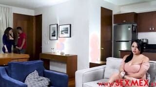 Dirty GF helps her BF to boned his stepmother