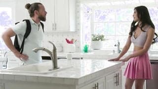 New Sensations - eastern Teenie Babysitter Blows Boss Long Penis (Scarlett Alexis)