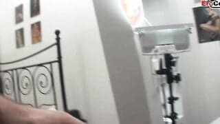 Anal porn with a long tit dark hair hoe and with milk and food Thot two