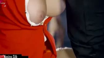 Huge Breasted Cougar Plays Dress Up & Fucks Her Way To A Long Tip - POV