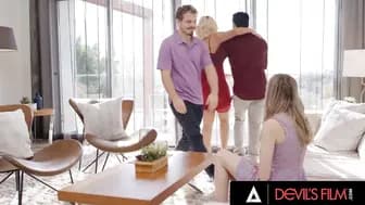 DEVILS MOVIE - Wild Lovers Swapping Into Extreme Swinger Foursome With Scarlett Sage And Carlita Ray