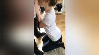 Amateur girls sucking off dick and take cum compliation