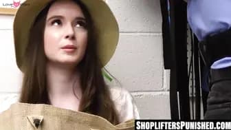ShopliftersPunished.com - Hazel Moore's big cock pounding by Dorian Del Isla
